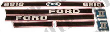 Abziehbild Aufkleber  Ford 6610 Force 2 rot & schwarz