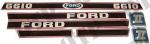 Abziehbild, Aufkleber,  Ford 6610 Force 2 rot & schwarz